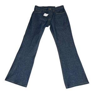 NWT ZARA Men‎ Dark Wash Bootcut Wide Leg Denim Jeans Size 30x32 Made Turkey